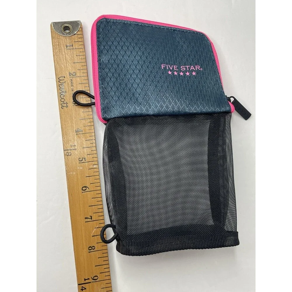 Five Star Pencil Pouch Case Mesh Zip Up Bag 8